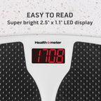 Health o meter Split Mat Digital Scale, 400 lbs Capacity, LED Display, Black and White