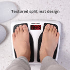 Health o meter Split Mat Digital Scale, 400 lbs Capacity, LED Display, Black and White