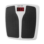 Health o meter Split Mat Digital Scale, 400 lbs Capacity, LED Display, Black and White