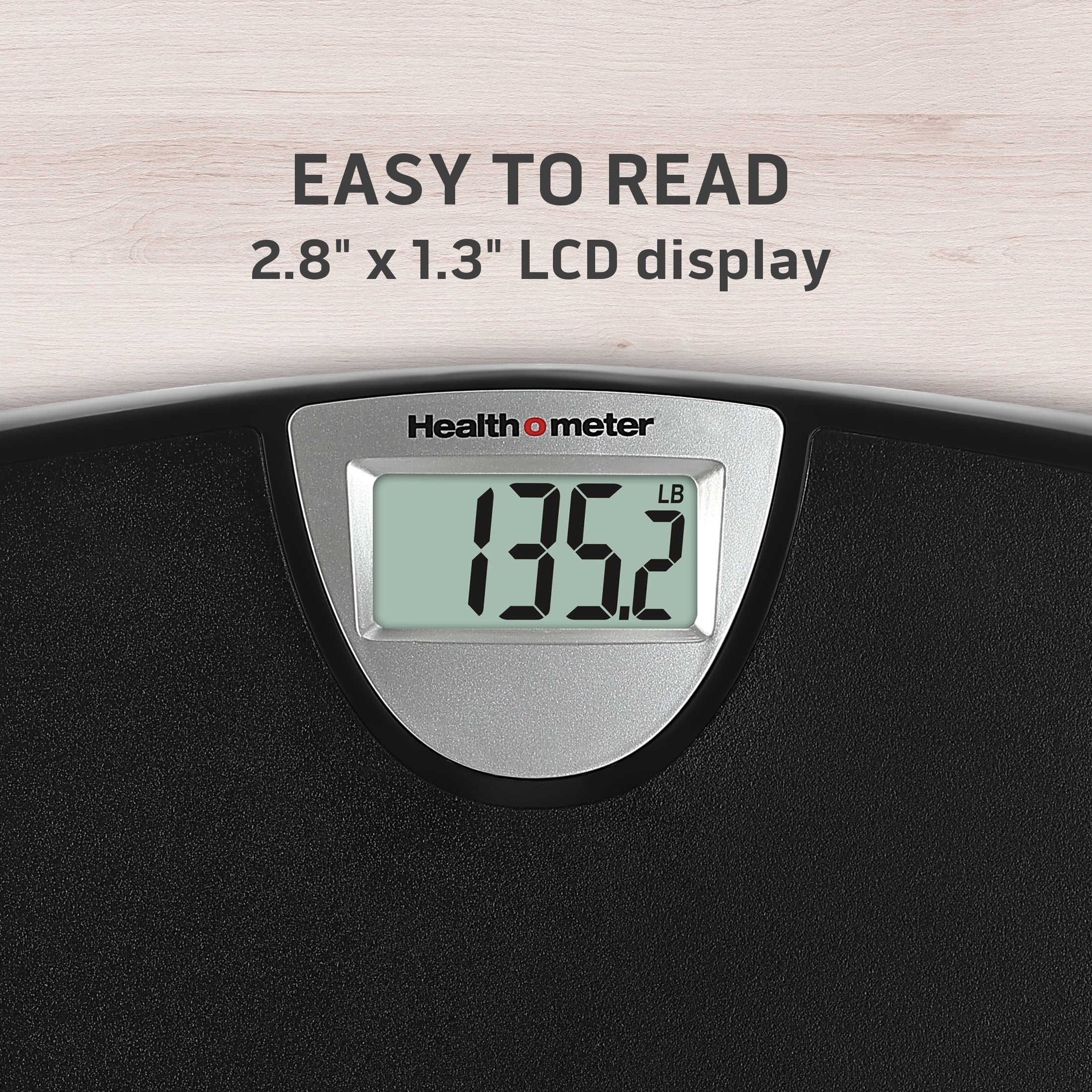 Health o meter Weight Tracking Digital Scale, 350 lbs Capacity, LCD Display, 2 Users, Black