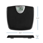 Health o meter Weight Tracking Digital Scale, 350 lbs Capacity, LCD Display, 2 Users, Black