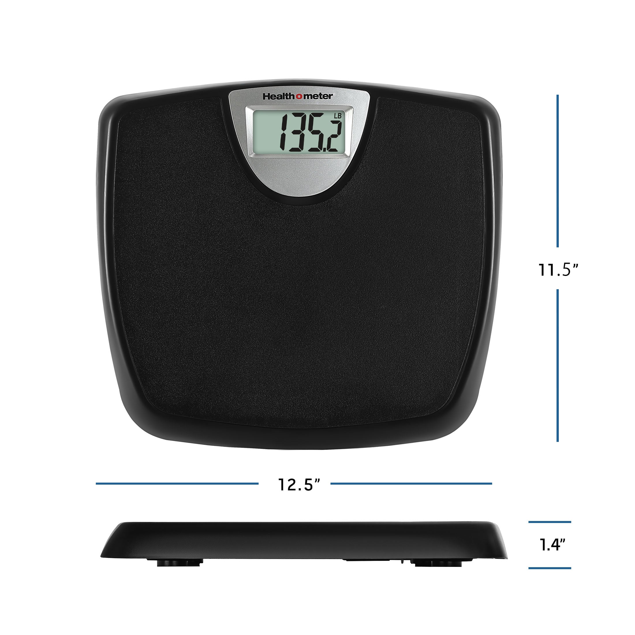 Health o meter Weight Tracking Digital Scale, 350 lbs Capacity, LCD Display, 2 Users, Black