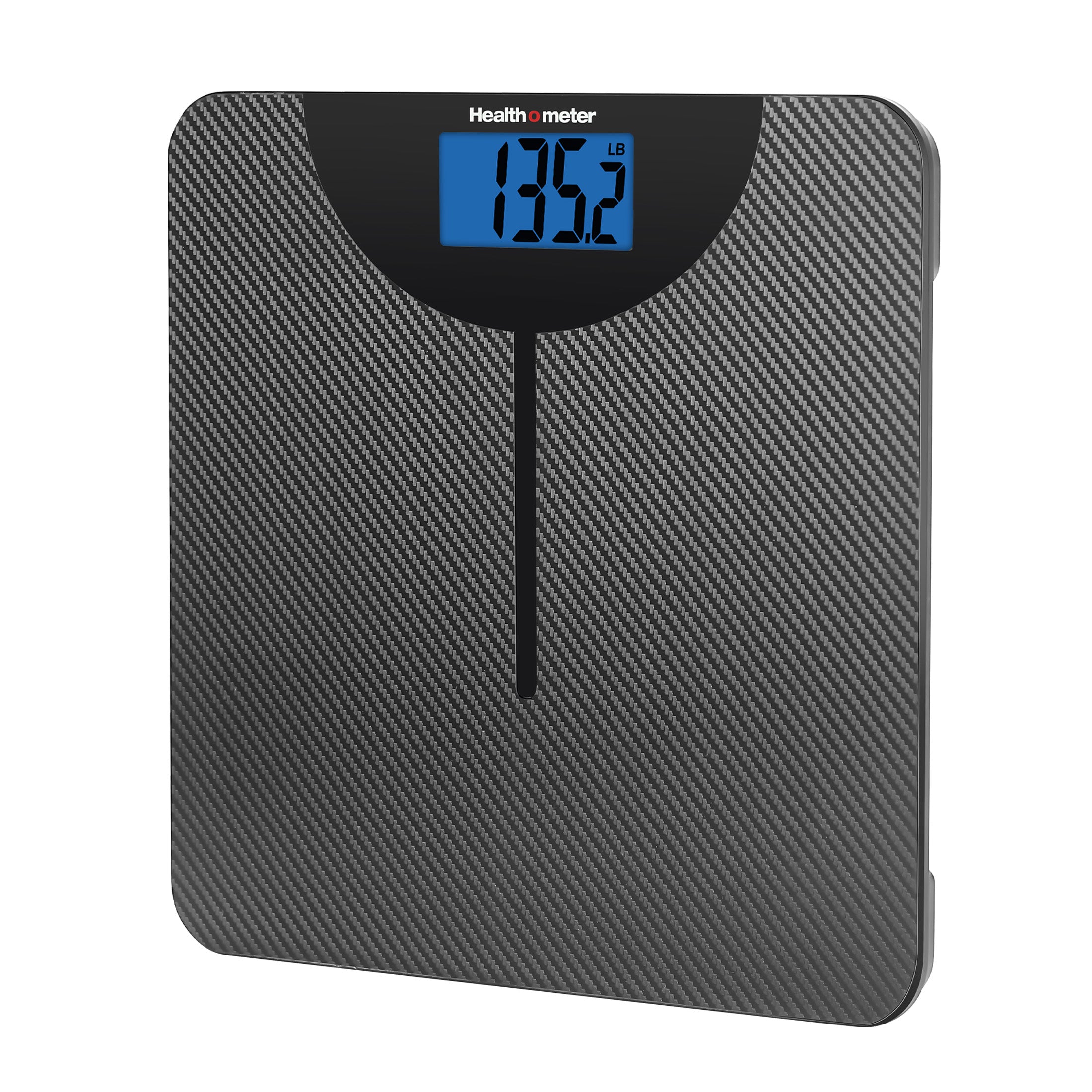 Health o meter Carbon Fiber Weight Tracking Digital Scale, 400 lbs Capacity, LCD Display, 2 Users, Black