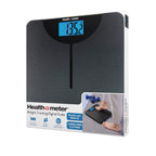 Health o meter Carbon Fiber Weight Tracking Digital Scale, 400 lbs Capacity, LCD Display, 2 Users, Black