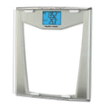 Health o meter Pro Fitness Body Fat Scale, 400 lbs Capacity, LCD Display, 4 Users, Athlete Mode, Tempered Glass, Clear