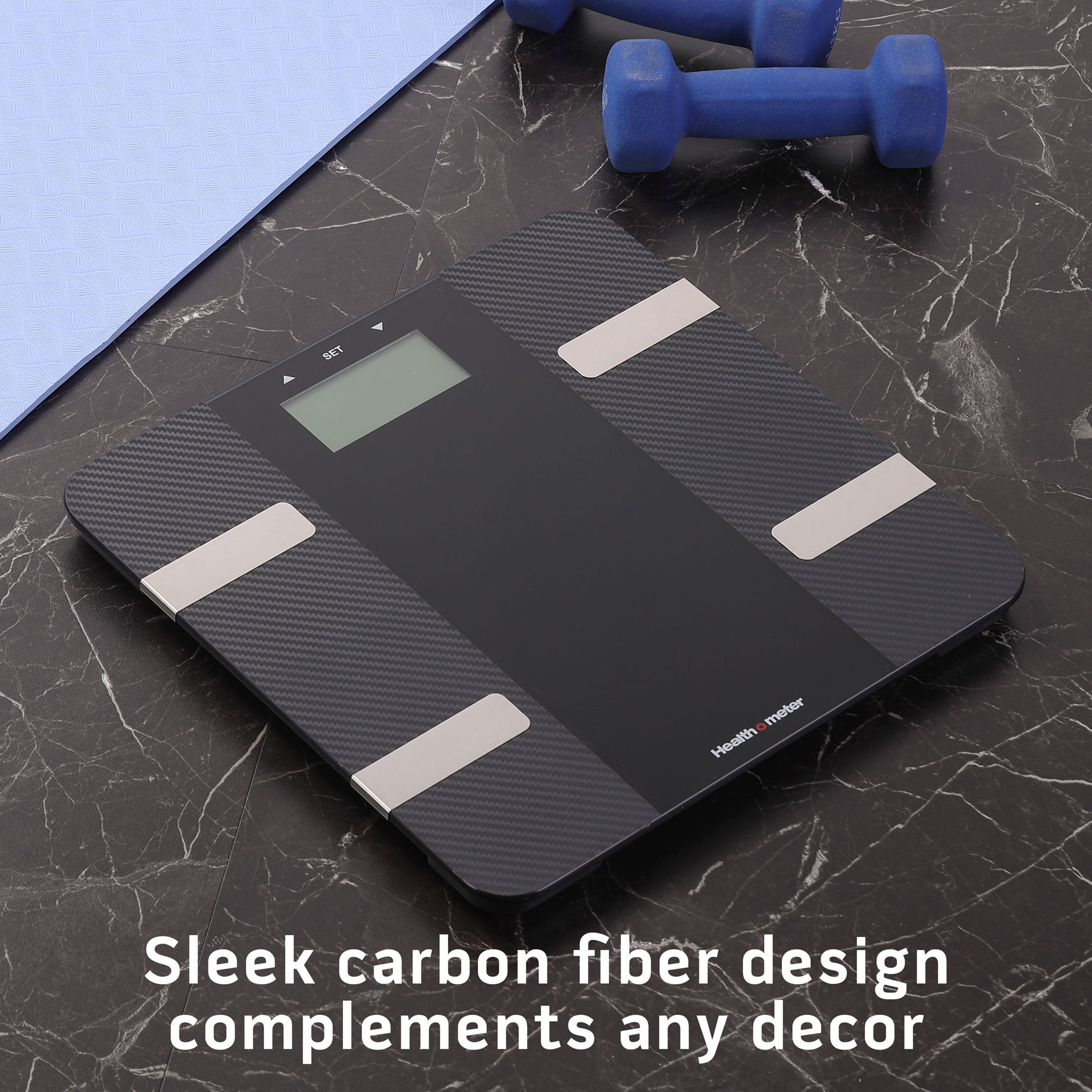 Health o meter Body Composition Scale, 400lb Capacity, LCD Display, 4 Users, Black Stainless