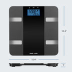 Health o meter Body Composition Scale, 400lb Capacity, LCD Display, 4 Users, Black Stainless