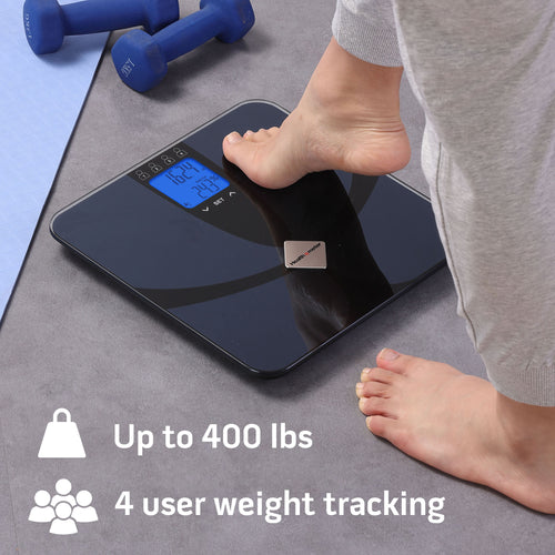 Digital Glass Health Scan Body Composition Weight Tracking Scale, 4 Users, 400 lbs.
