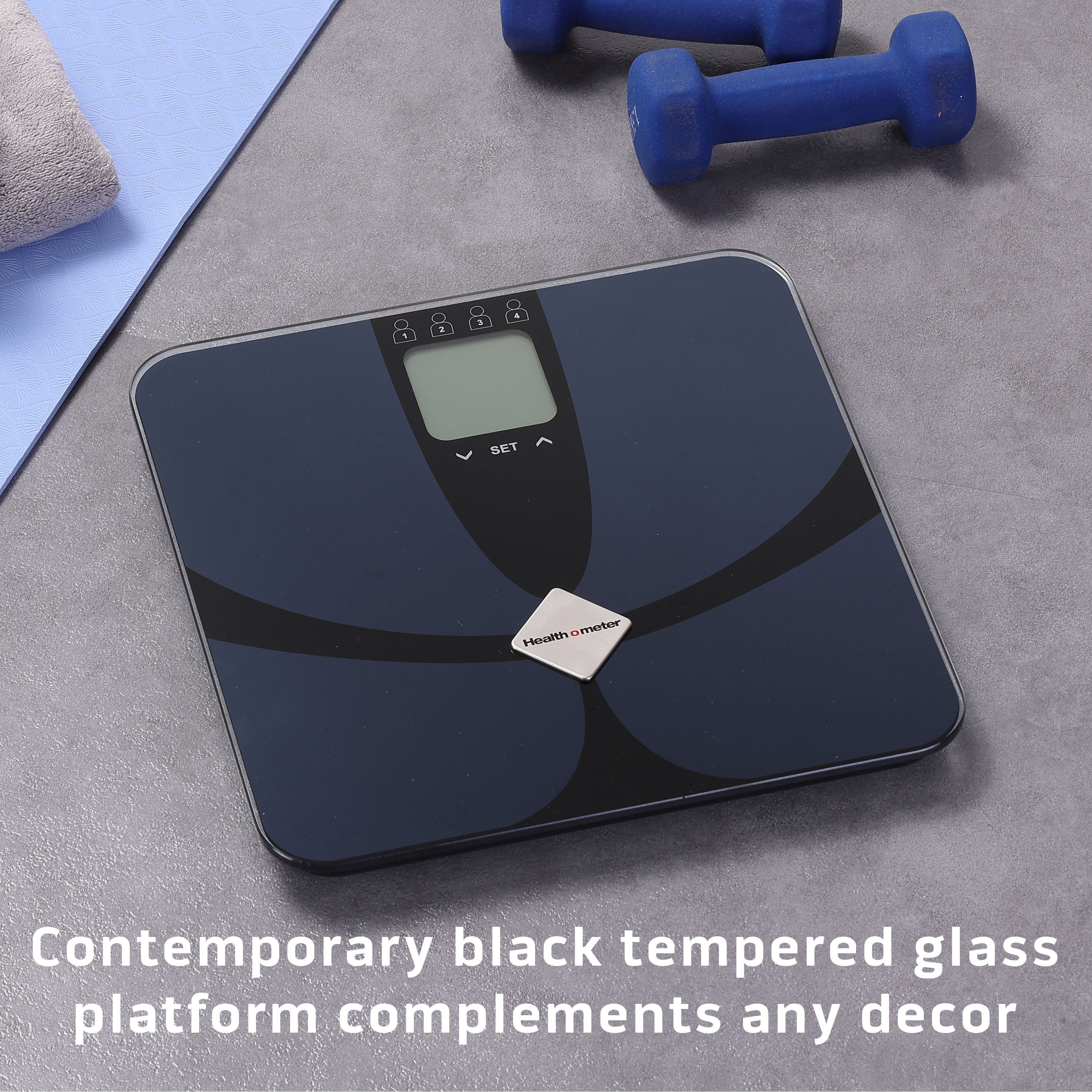 Digital Glass Health Scan Body Composition Weight Tracking Scale, 4 Users, 400 lbs.
