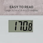 Health o meter Compact Glass Scale, 450 lb Capacity, Accurate Weight, LCD Display