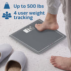 Health o meter Extra Wide Digital Scale, 500 lb Capacity, Multi-User, LCD Display