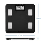 Health o meter Digital Body Composition Scale, BMI, Body Fat, Water Mass, Multi-User Tracking, 500 lb