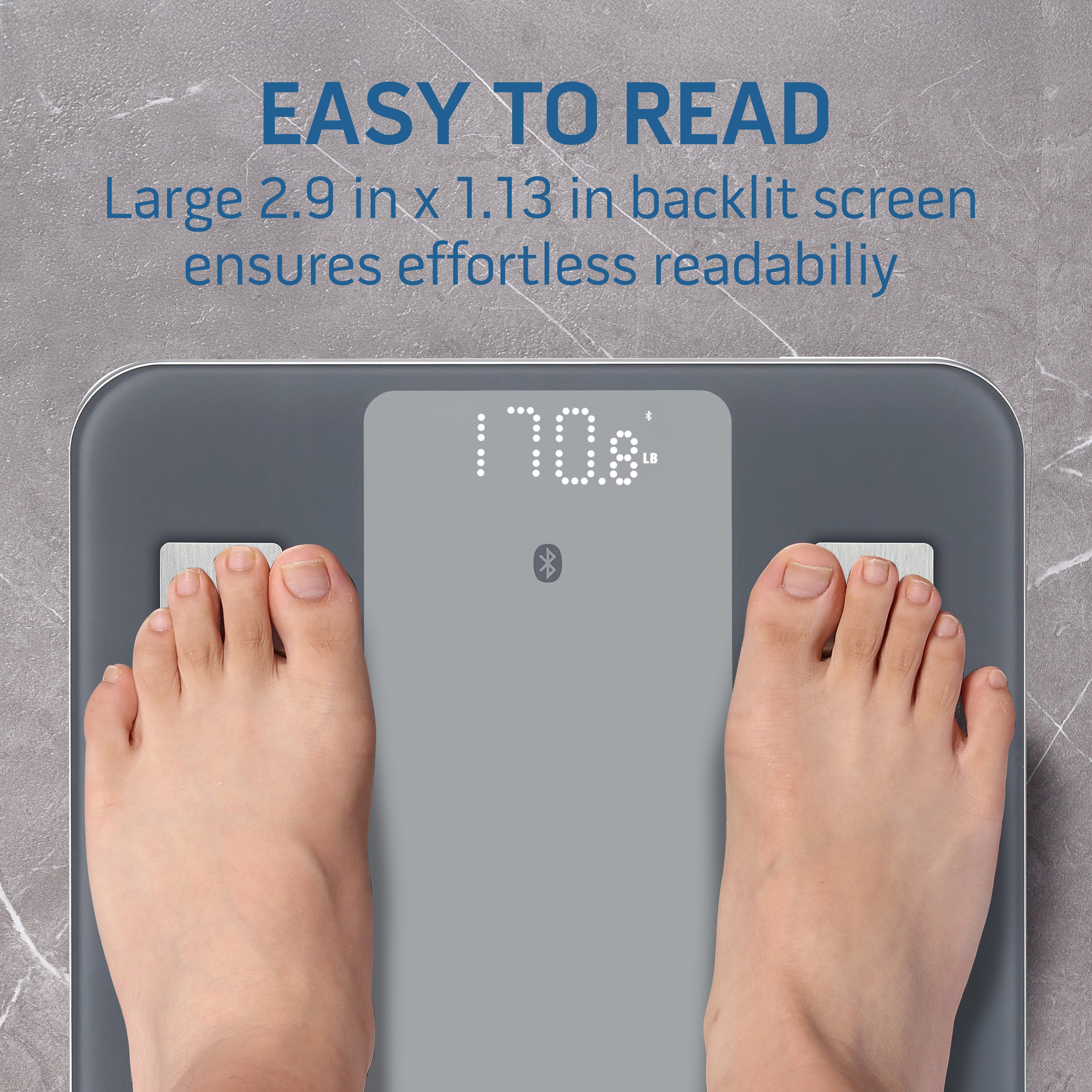 Health o meter Bluetooth Smart Body Composition Scale 440 lb Capacity with BMI Tracking