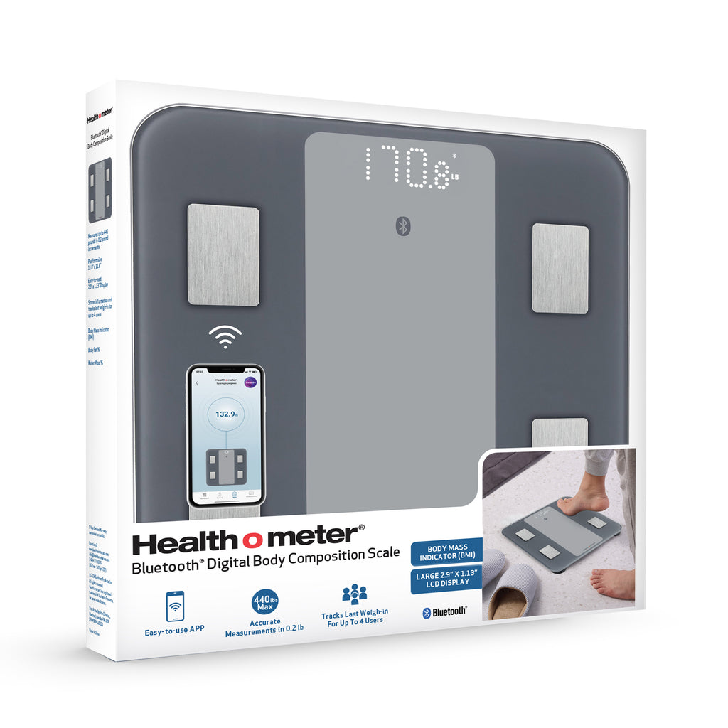Health o meter Bluetooth Smart Body Composition Scale 440 lb Capacity with BMI Tracking