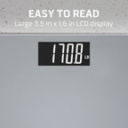 Health o meter Extra Wide Platform Digital Bathroom Scale with Advanced Technology, 500 lb Capacity, Grey