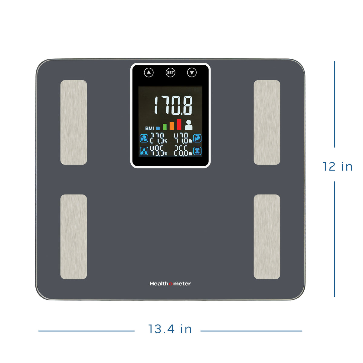 Health o meter Extra-Wide Body Analysis Digital Bathroom Scale with Backlit Display, 500 lb Capacity