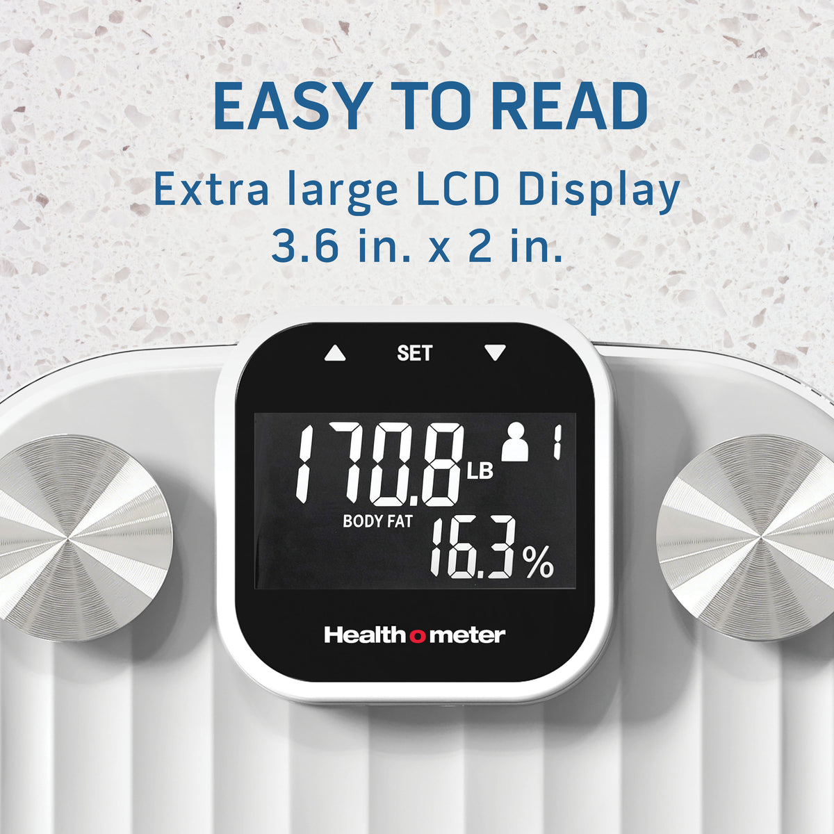 Health o meter Digital Glass Bathroom Scale with XL Easy-Read Display, 500 lb Capacity