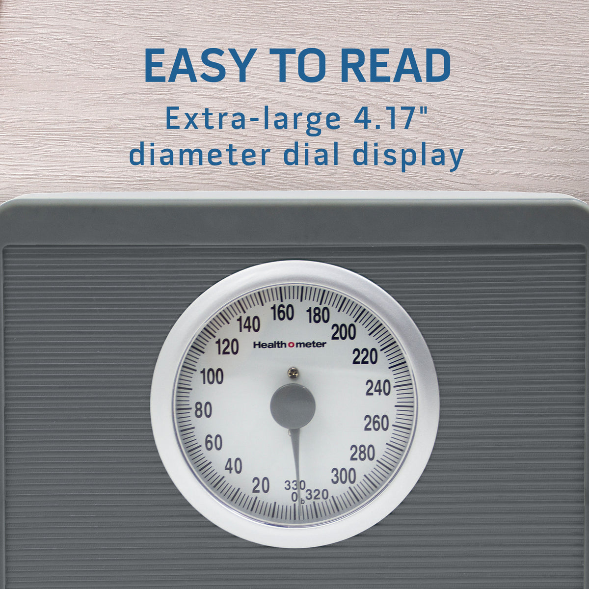 Health o meter Mechanical Analog Bathroom Scale with Extra-Large Easy-Read Dial and Non-Slip Mat, 330 lb Capacity