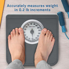 Health o meter Mechanical Analog Bathroom Scale with Extra-Large Easy-Read Dial and Non-Slip Mat, 330 lb Capacity